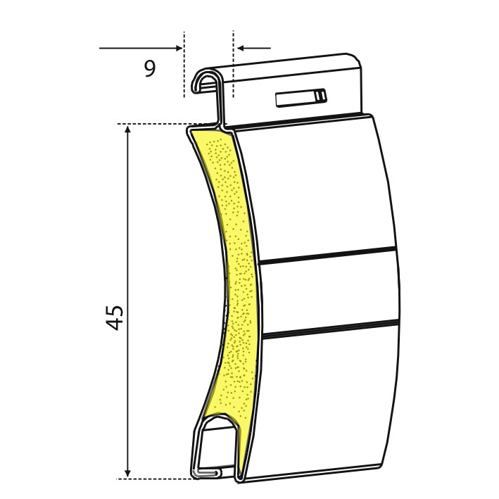 Tapparella mini 9x45mm