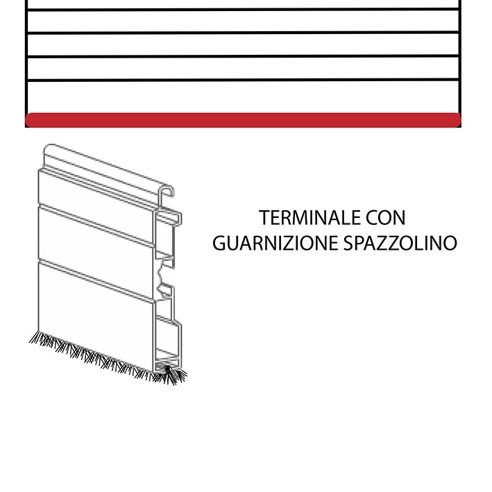 Terminale in Alluminio con guarnizione Spazzolino